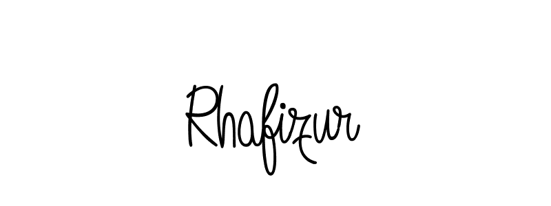 Use a signature maker to create a handwritten signature online. With this signature software, you can design (Angelique-Rose-font-FFP) your own signature for name Rhafizur. Rhafizur signature style 5 images and pictures png