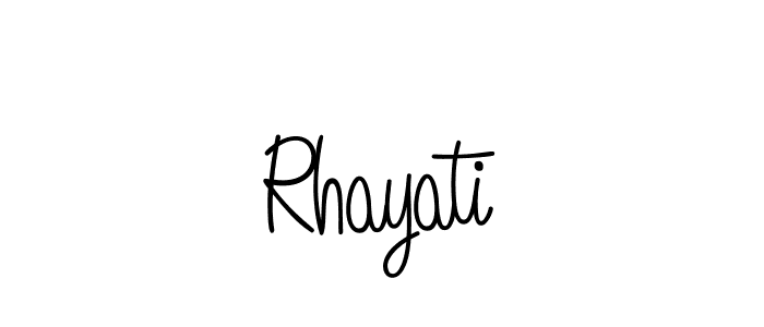 if you are searching for the best signature style for your name Rhayati. so please give up your signature search. here we have designed multiple signature styles  using Angelique-Rose-font-FFP. Rhayati signature style 5 images and pictures png
