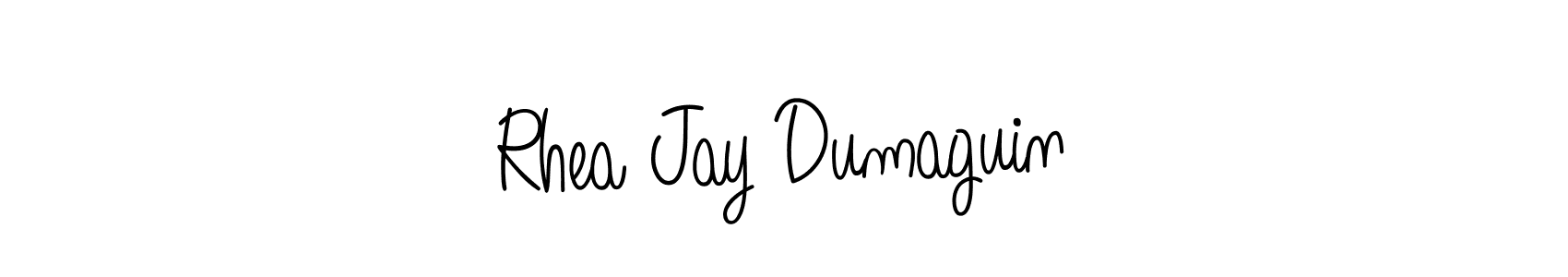 Use a signature maker to create a handwritten signature online. With this signature software, you can design (Angelique-Rose-font-FFP) your own signature for name Rhea Jay Dumaguin. Rhea Jay Dumaguin signature style 5 images and pictures png