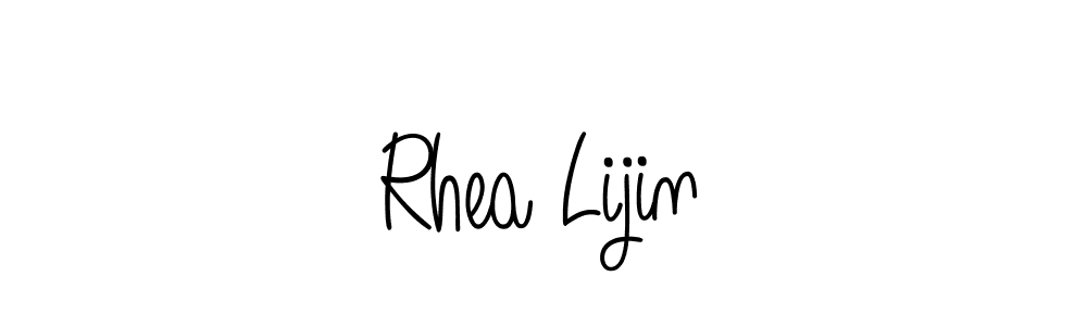 Also we have Rhea Lijin name is the best signature style. Create professional handwritten signature collection using Angelique-Rose-font-FFP autograph style. Rhea Lijin signature style 5 images and pictures png