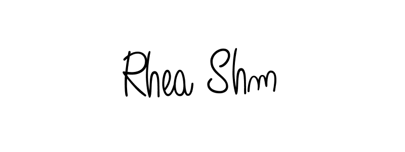 You should practise on your own different ways (Angelique-Rose-font-FFP) to write your name (Rhea Shm) in signature. don't let someone else do it for you. Rhea Shm signature style 5 images and pictures png