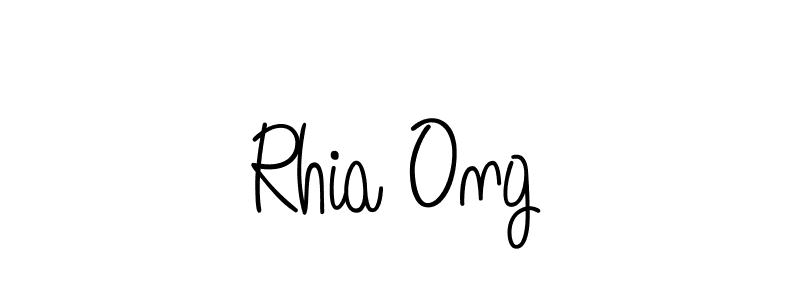 Rhia Ong stylish signature style. Best Handwritten Sign (Angelique-Rose-font-FFP) for my name. Handwritten Signature Collection Ideas for my name Rhia Ong. Rhia Ong signature style 5 images and pictures png