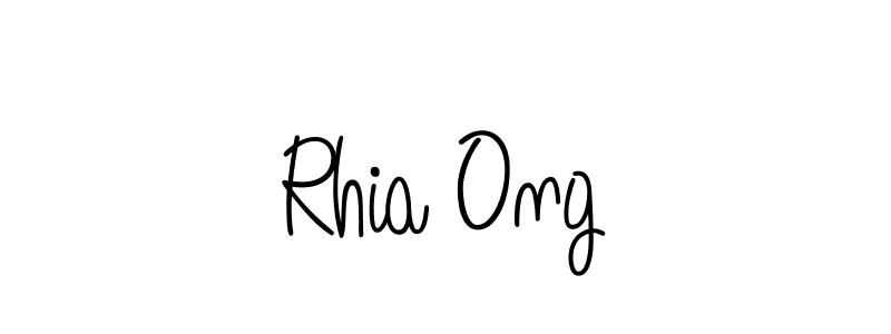 Rhia Ong stylish signature style. Best Handwritten Sign (Angelique-Rose-font-FFP) for my name. Handwritten Signature Collection Ideas for my name Rhia Ong. Rhia Ong signature style 5 images and pictures png