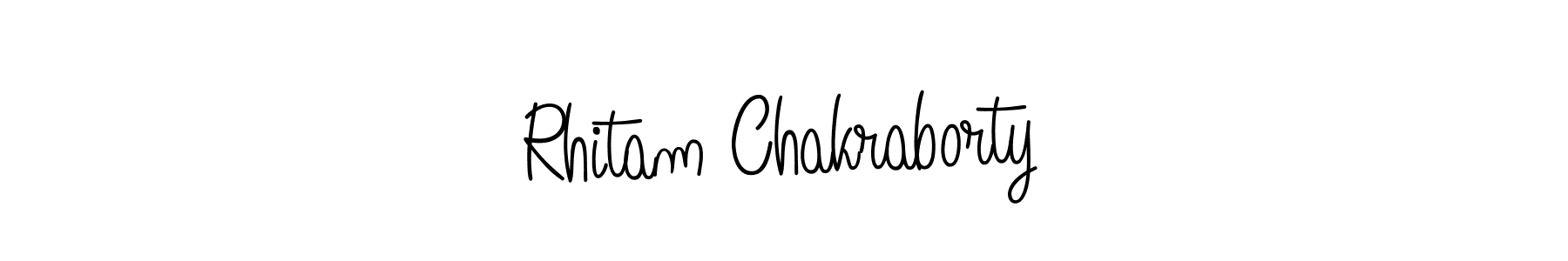 The best way (Angelique-Rose-font-FFP) to make a short signature is to pick only two or three words in your name. The name Rhitam Chakraborty include a total of six letters. For converting this name. Rhitam Chakraborty signature style 5 images and pictures png