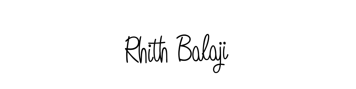 Use a signature maker to create a handwritten signature online. With this signature software, you can design (Angelique-Rose-font-FFP) your own signature for name Rhith Balaji. Rhith Balaji signature style 5 images and pictures png