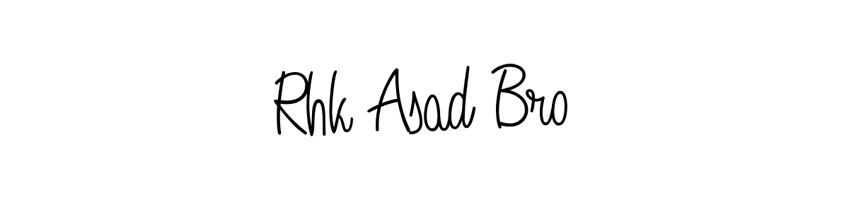 Rhk Asad Bro stylish signature style. Best Handwritten Sign (Angelique-Rose-font-FFP) for my name. Handwritten Signature Collection Ideas for my name Rhk Asad Bro. Rhk Asad Bro signature style 5 images and pictures png