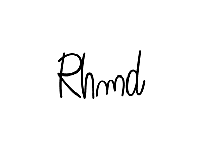Rhmd stylish signature style. Best Handwritten Sign (Angelique-Rose-font-FFP) for my name. Handwritten Signature Collection Ideas for my name Rhmd. Rhmd signature style 5 images and pictures png