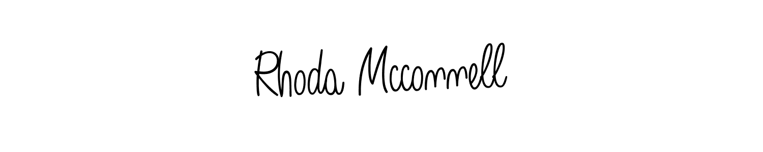 The best way (Angelique-Rose-font-FFP) to make a short signature is to pick only two or three words in your name. The name Rhoda Mcconnell include a total of six letters. For converting this name. Rhoda Mcconnell signature style 5 images and pictures png