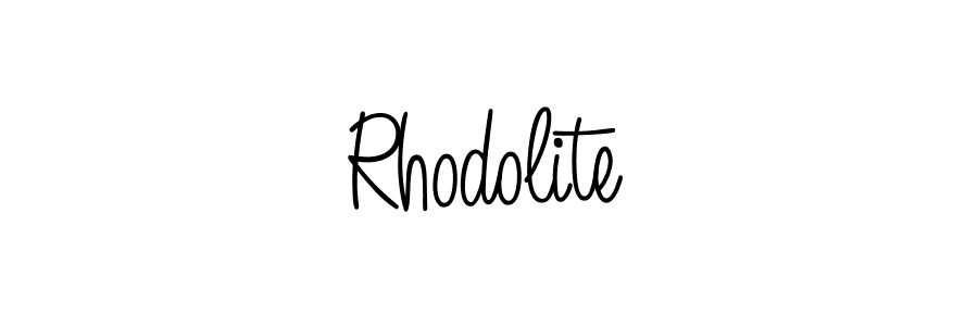 Make a beautiful signature design for name Rhodolite. With this signature (Angelique-Rose-font-FFP) style, you can create a handwritten signature for free. Rhodolite signature style 5 images and pictures png