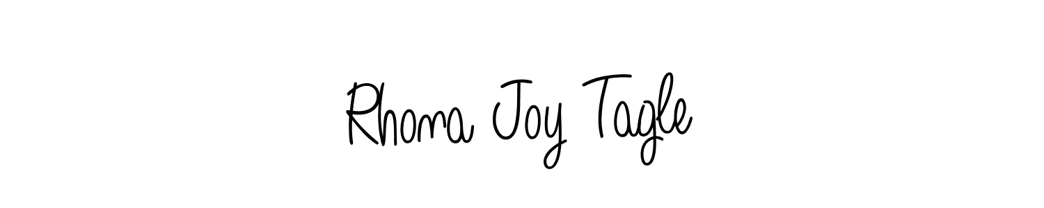 Use a signature maker to create a handwritten signature online. With this signature software, you can design (Angelique-Rose-font-FFP) your own signature for name Rhona Joy Tagle. Rhona Joy Tagle signature style 5 images and pictures png
