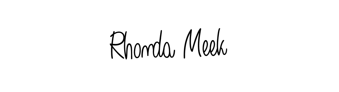 Use a signature maker to create a handwritten signature online. With this signature software, you can design (Angelique-Rose-font-FFP) your own signature for name Rhonda Meek. Rhonda Meek signature style 5 images and pictures png