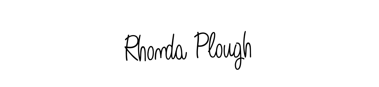 How to make Rhonda Plough name signature. Use Angelique-Rose-font-FFP style for creating short signs online. This is the latest handwritten sign. Rhonda Plough signature style 5 images and pictures png