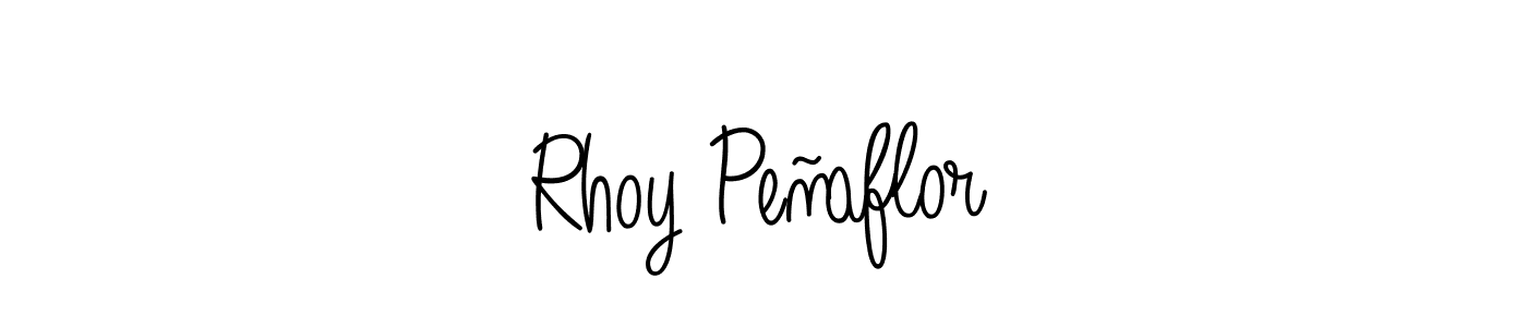 How to make Rhoy Peñaflor name signature. Use Angelique-Rose-font-FFP style for creating short signs online. This is the latest handwritten sign. Rhoy Peñaflor signature style 5 images and pictures png