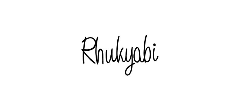 How to make Rhukyabi name signature. Use Angelique-Rose-font-FFP style for creating short signs online. This is the latest handwritten sign. Rhukyabi signature style 5 images and pictures png