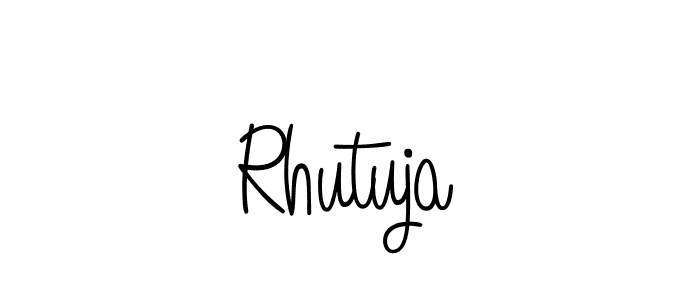 How to make Rhutuja name signature. Use Angelique-Rose-font-FFP style for creating short signs online. This is the latest handwritten sign. Rhutuja signature style 5 images and pictures png