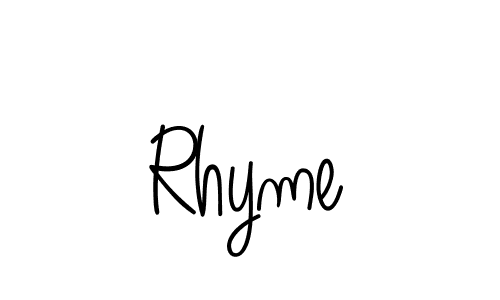 You should practise on your own different ways (Angelique-Rose-font-FFP) to write your name (Rhyme) in signature. don't let someone else do it for you. Rhyme signature style 5 images and pictures png