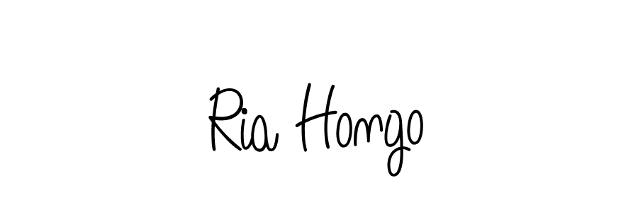 Design your own signature with our free online signature maker. With this signature software, you can create a handwritten (Angelique-Rose-font-FFP) signature for name Ria Hongo. Ria Hongo signature style 5 images and pictures png