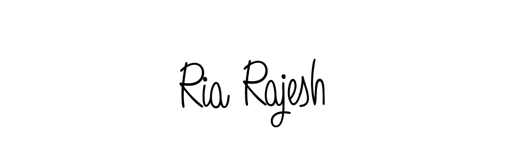 Use a signature maker to create a handwritten signature online. With this signature software, you can design (Angelique-Rose-font-FFP) your own signature for name Ria Rajesh. Ria Rajesh signature style 5 images and pictures png