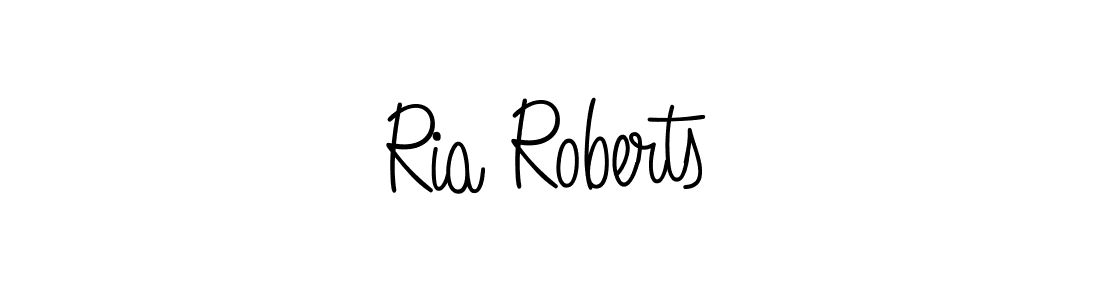 How to make Ria Roberts name signature. Use Angelique-Rose-font-FFP style for creating short signs online. This is the latest handwritten sign. Ria Roberts signature style 5 images and pictures png