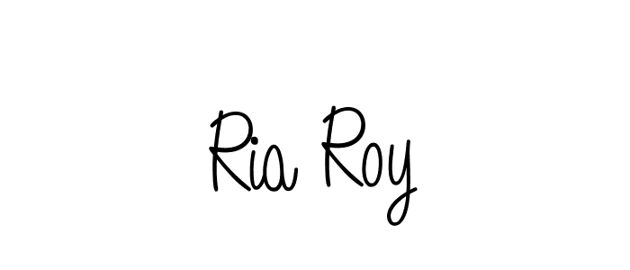 The best way (Angelique-Rose-font-FFP) to make a short signature is to pick only two or three words in your name. The name Ria Roy include a total of six letters. For converting this name. Ria Roy signature style 5 images and pictures png