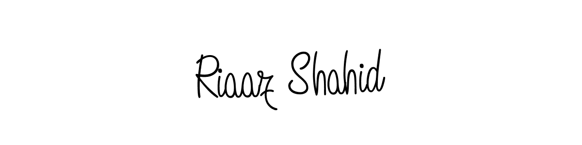 Riaaz Shahid stylish signature style. Best Handwritten Sign (Angelique-Rose-font-FFP) for my name. Handwritten Signature Collection Ideas for my name Riaaz Shahid. Riaaz Shahid signature style 5 images and pictures png
