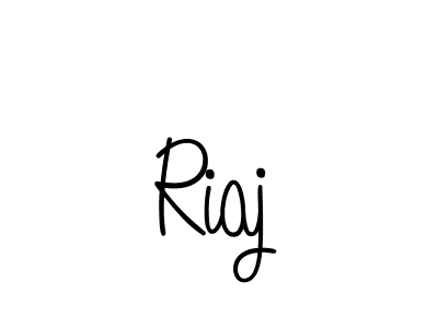 Use a signature maker to create a handwritten signature online. With this signature software, you can design (Angelique-Rose-font-FFP) your own signature for name Riaj. Riaj signature style 5 images and pictures png