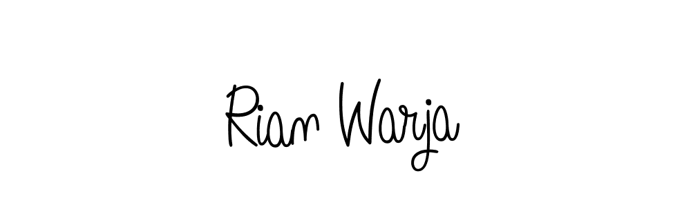 Angelique-Rose-font-FFP is a professional signature style that is perfect for those who want to add a touch of class to their signature. It is also a great choice for those who want to make their signature more unique. Get Rian Warja name to fancy signature for free. Rian Warja signature style 5 images and pictures png