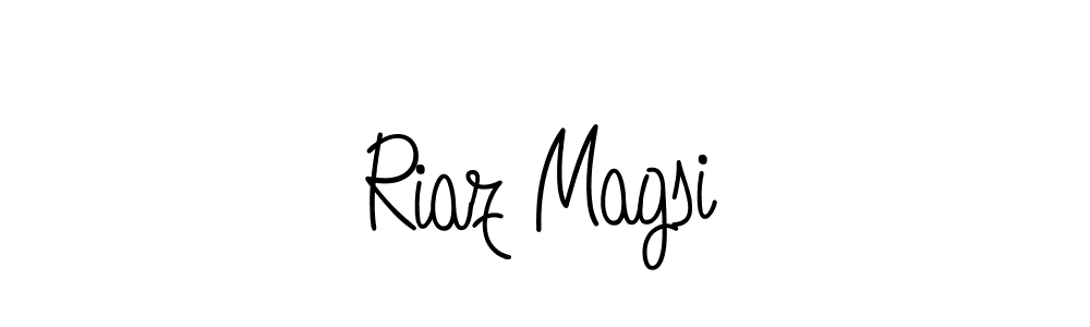How to make Riaz Magsi signature? Angelique-Rose-font-FFP is a professional autograph style. Create handwritten signature for Riaz Magsi name. Riaz Magsi signature style 5 images and pictures png