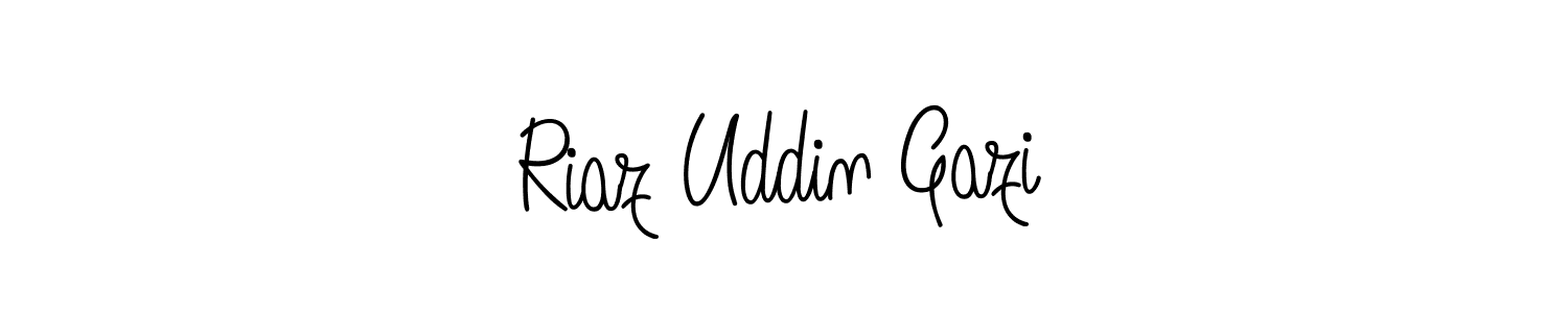 Riaz Uddin Gazi stylish signature style. Best Handwritten Sign (Angelique-Rose-font-FFP) for my name. Handwritten Signature Collection Ideas for my name Riaz Uddin Gazi. Riaz Uddin Gazi signature style 5 images and pictures png