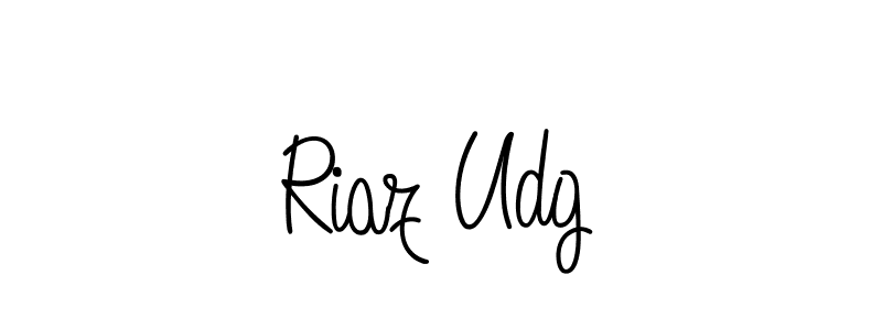 The best way (Angelique-Rose-font-FFP) to make a short signature is to pick only two or three words in your name. The name Riaz Udg include a total of six letters. For converting this name. Riaz Udg signature style 5 images and pictures png