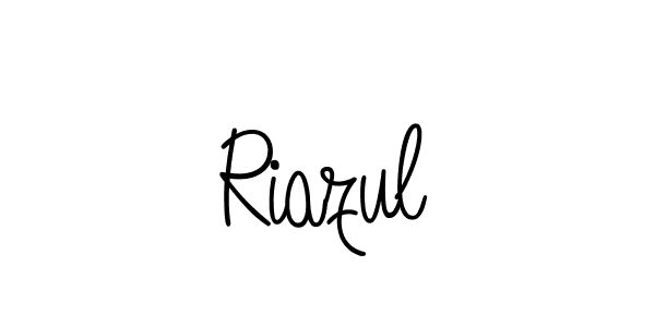 Make a beautiful signature design for name Riazul. With this signature (Angelique-Rose-font-FFP) style, you can create a handwritten signature for free. Riazul signature style 5 images and pictures png