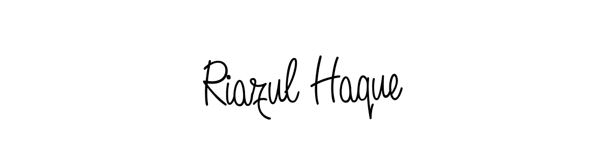 Use a signature maker to create a handwritten signature online. With this signature software, you can design (Angelique-Rose-font-FFP) your own signature for name Riazul Haque. Riazul Haque signature style 5 images and pictures png