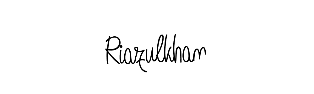 Design your own signature with our free online signature maker. With this signature software, you can create a handwritten (Angelique-Rose-font-FFP) signature for name Riazulkhan. Riazulkhan signature style 5 images and pictures png