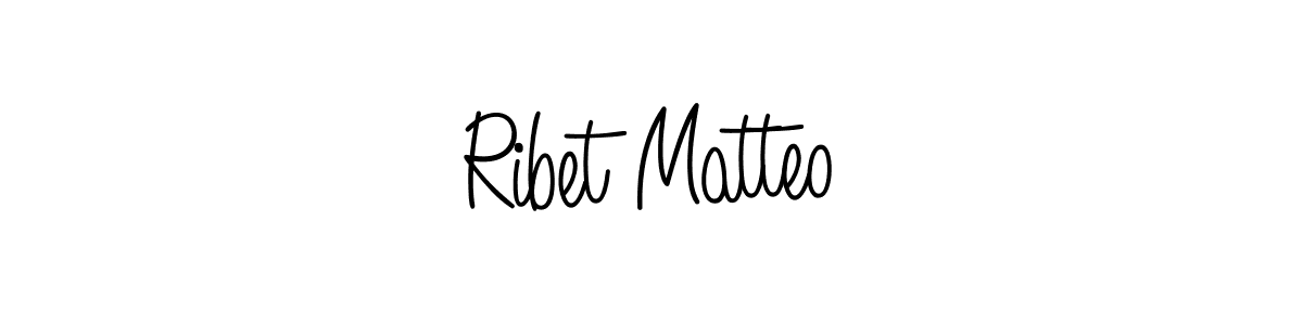 How to make Ribet Matteo name signature. Use Angelique-Rose-font-FFP style for creating short signs online. This is the latest handwritten sign. Ribet Matteo signature style 5 images and pictures png