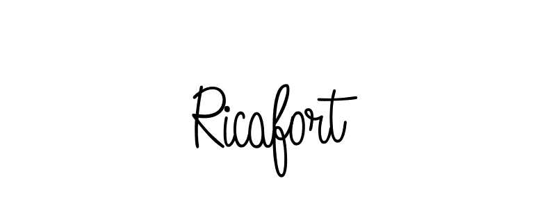 The best way (Angelique-Rose-font-FFP) to make a short signature is to pick only two or three words in your name. The name Ricafort include a total of six letters. For converting this name. Ricafort signature style 5 images and pictures png