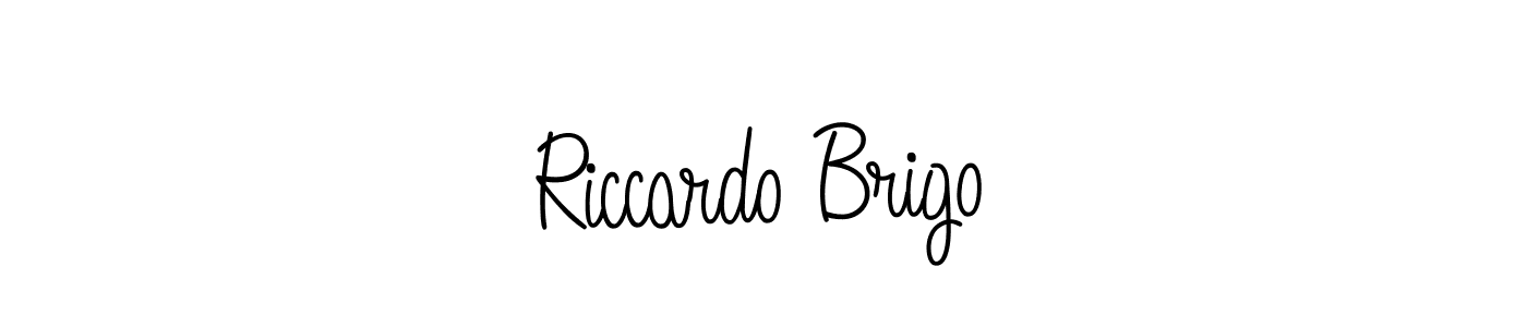 How to make Riccardo Brigo name signature. Use Angelique-Rose-font-FFP style for creating short signs online. This is the latest handwritten sign. Riccardo Brigo signature style 5 images and pictures png