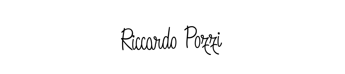 How to make Riccardo Pozzi name signature. Use Angelique-Rose-font-FFP style for creating short signs online. This is the latest handwritten sign. Riccardo Pozzi signature style 5 images and pictures png