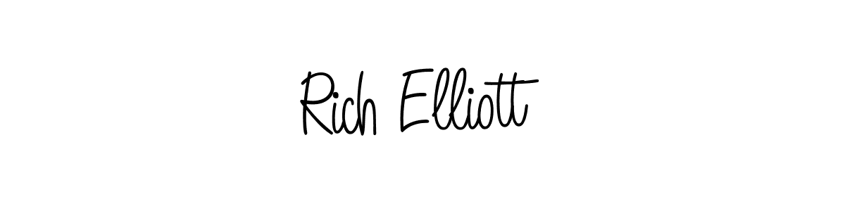Use a signature maker to create a handwritten signature online. With this signature software, you can design (Angelique-Rose-font-FFP) your own signature for name Rich Elliott. Rich Elliott signature style 5 images and pictures png