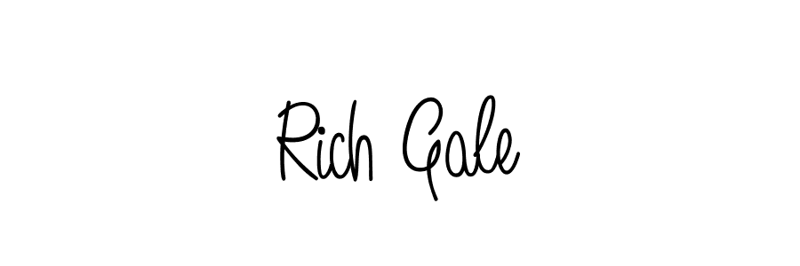 Rich Gale stylish signature style. Best Handwritten Sign (Angelique-Rose-font-FFP) for my name. Handwritten Signature Collection Ideas for my name Rich Gale. Rich Gale signature style 5 images and pictures png