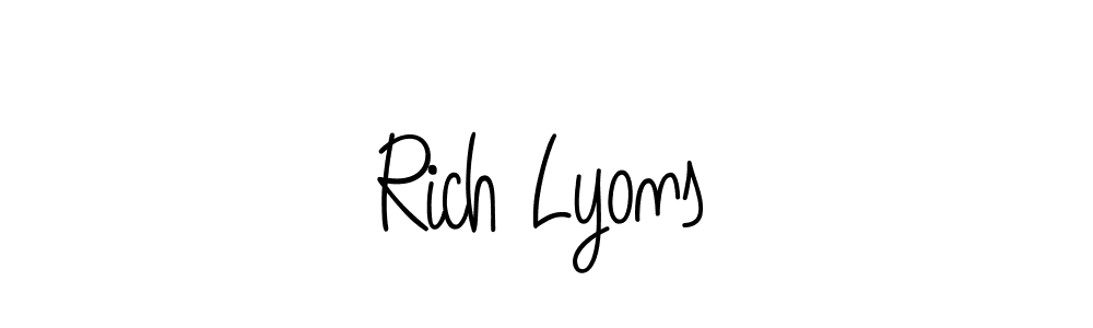 Similarly Angelique-Rose-font-FFP is the best handwritten signature design. Signature creator online .You can use it as an online autograph creator for name Rich Lyons. Rich Lyons signature style 5 images and pictures png