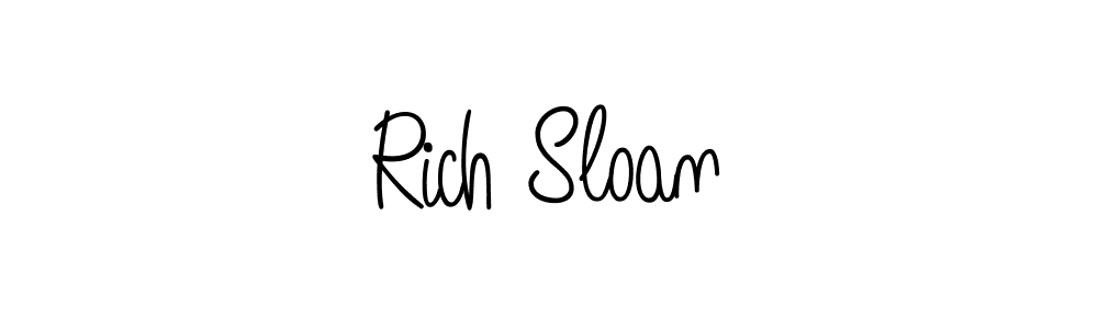 Use a signature maker to create a handwritten signature online. With this signature software, you can design (Angelique-Rose-font-FFP) your own signature for name Rich Sloan. Rich Sloan signature style 5 images and pictures png