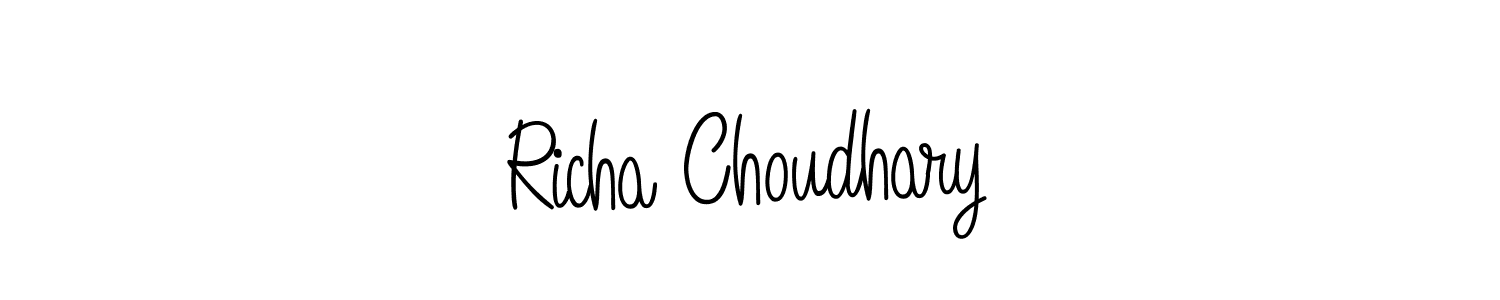 The best way (Angelique-Rose-font-FFP) to make a short signature is to pick only two or three words in your name. The name Richa Choudhary include a total of six letters. For converting this name. Richa Choudhary signature style 5 images and pictures png