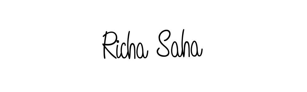 Make a short Richa Saha signature style. Manage your documents anywhere anytime using Angelique-Rose-font-FFP. Create and add eSignatures, submit forms, share and send files easily. Richa Saha signature style 5 images and pictures png