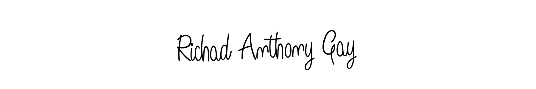 Angelique-Rose-font-FFP is a professional signature style that is perfect for those who want to add a touch of class to their signature. It is also a great choice for those who want to make their signature more unique. Get Richad Anthony Gay name to fancy signature for free. Richad Anthony Gay signature style 5 images and pictures png