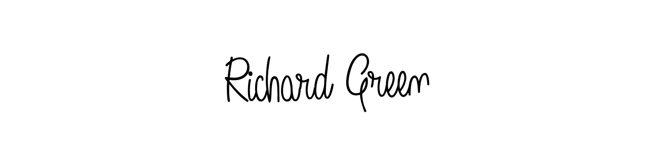 How to make Richard Green name signature. Use Angelique-Rose-font-FFP style for creating short signs online. This is the latest handwritten sign. Richard Green signature style 5 images and pictures png