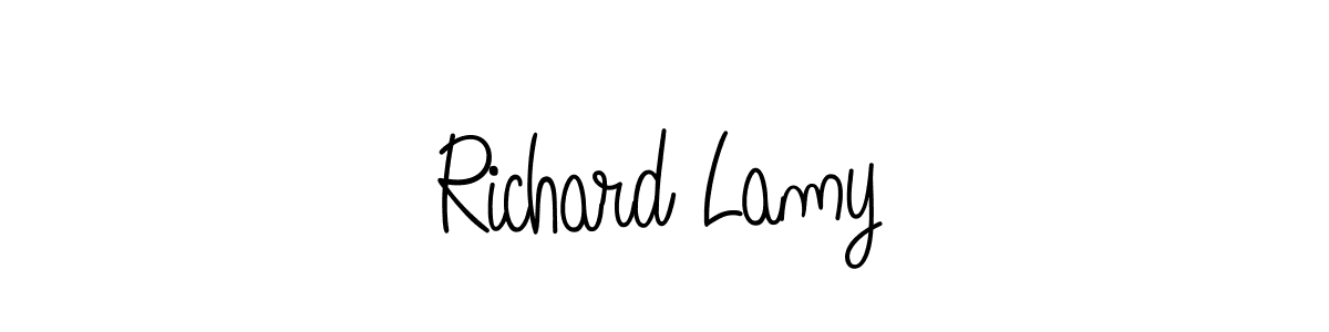 How to Draw Richard Lamy signature style? Angelique-Rose-font-FFP is a latest design signature styles for name Richard Lamy. Richard Lamy signature style 5 images and pictures png