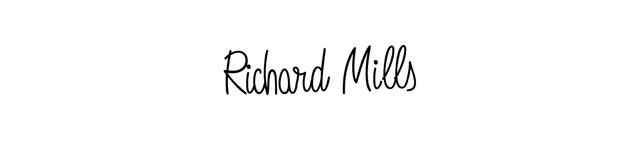 Make a beautiful signature design for name Richard Mills. With this signature (Angelique-Rose-font-FFP) style, you can create a handwritten signature for free. Richard Mills signature style 5 images and pictures png