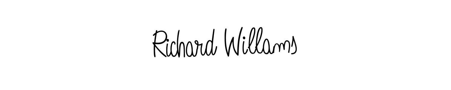Design your own signature with our free online signature maker. With this signature software, you can create a handwritten (Angelique-Rose-font-FFP) signature for name Richard Willams. Richard Willams signature style 5 images and pictures png