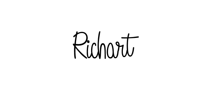 You should practise on your own different ways (Angelique-Rose-font-FFP) to write your name (Richart) in signature. don't let someone else do it for you. Richart signature style 5 images and pictures png