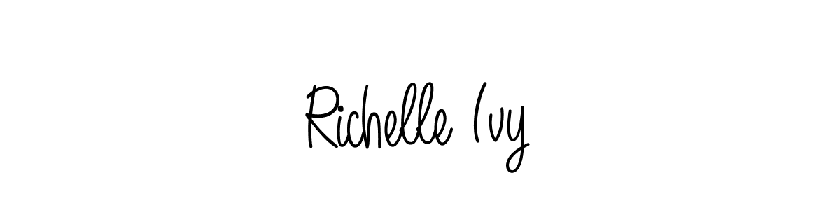 Design your own signature with our free online signature maker. With this signature software, you can create a handwritten (Angelique-Rose-font-FFP) signature for name Richelle Ivy. Richelle Ivy signature style 5 images and pictures png